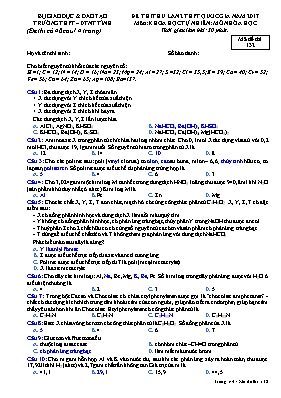 Đề thi thử THPT Quốc gia lần 2 môn Hóa học năm 2017 - Mã đề thi 132 (Kèm đáp án)